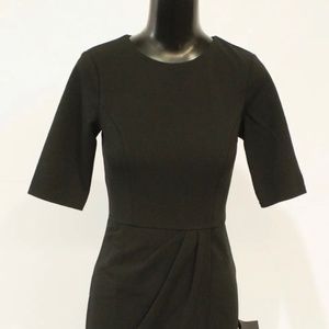 Lulus Women's Westwood Black Half Sleeve Sheath Dress EJ2 Black Small NWT
